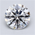 Lab Created Diamond 1.61 Carats, Round with Excellent Cut, D Color, VS1 Clarity and Certified by GIA