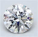 Lab Created Diamond 2.12 Carats, Round with Excellent Cut, E Color, VS2 Clarity and Certified by GIA