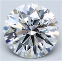 Lab Created Diamond 4.40 Carats, Round with Ideal Cut, F Color, VS2 Clarity and Certified by IGI