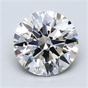 Lab Created Diamond 1.68 Carats, Round with Ideal Cut, G Color, VVS2 Clarity and Certified by IGI