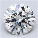 Lab Created Diamond 2.37 Carats, Round with Excellent Cut, F Color, VS1 Clarity and Certified by GIA
