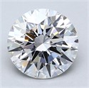 Lab Created Diamond 2.19 Carats, Round with Excellent Cut, E Color, VS1 Clarity and Certified by GIA