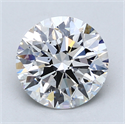 Lab Created Diamond 2.35 Carats, Round with Excellent Cut, E Color, SI1 Clarity and Certified by GIA