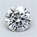 Lab Created Diamond 2.37 Carats, Round with Excellent Cut, E Color, SI2 Clarity and Certified by IGI