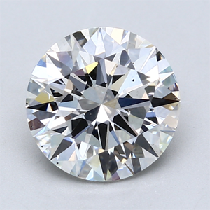 Picture of Lab Created Diamond 3.16 Carats, Round with Excellent Cut, F Color, SI1 Clarity and Certified by GIA