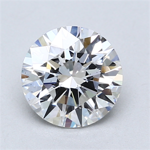 Picture of Lab Created Diamond 1.29 Carats, Round with Excellent Cut, E Color, VS2 Clarity and Certified by GIA