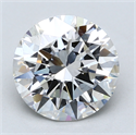 Lab Created Diamond 3.13 Carats, Round with Excellent Cut, F Color, VS2 Clarity and Certified by GIA