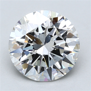 Picture of Lab Created Diamond 3.13 Carats, Round with Excellent Cut, F Color, VS2 Clarity and Certified by GIA