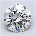 Lab Created Diamond 3.00 Carats, Round with Excellent Cut, H Color, VS1 Clarity and Certified by IGI