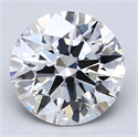 Lab Created Diamond 2.36 Carats, Round with Excellent Cut, F Color, VS1 Clarity and Certified by GIA