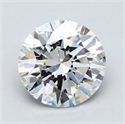 Lab Created Diamond 2.23 Carats, Round with Excellent Cut, F Color, VS1 Clarity and Certified by GIA