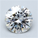 Lab Created Diamond 3.04 Carats, Round with Excellent Cut, F Color, VS2 Clarity and Certified by GIA