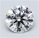 Lab Created Diamond 2.45 Carats, Round with Excellent Cut, D Color, VS2 Clarity and Certified by GIA