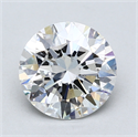 Lab Created Diamond 2.07 Carats, Round with Excellent Cut, E Color, VS1 Clarity and Certified by GIA