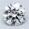 Lab Created Diamond 2.00 Carats, Round with Very Good Cut, D Color, VS1 Clarity and Certified by GIA
