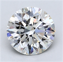 Lab Created Diamond 3.12 Carats, Round with Excellent Cut, G Color, VS1 Clarity and Certified by GIA