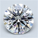 Lab Created Diamond 3.53 Carats, Round with Ideal Cut, E Color, SI1 Clarity and Certified by IGI