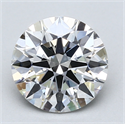Lab Created Diamond 1.87 Carats, Round with Excellent Cut, G Color, VS2 Clarity and Certified by IGI