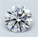 Lab Created Diamond 4.08 Carats, Round with Ideal Cut, E Color, VS2 Clarity and Certified by IGI