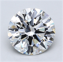 Lab Created Diamond 4.06 Carats, Round with Ideal Cut, F Color, VS2 Clarity and Certified by IGI