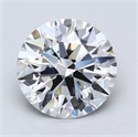 Lab Created Diamond 4.14 Carats, Round with Ideal Cut, F Color, VS2 Clarity and Certified by IGI