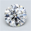 Lab Created Diamond 4.08 Carats, Round with Ideal Cut, E Color, VS2 Clarity and Certified by IGI