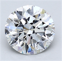 Lab Created Diamond 3.27 Carats, Round with Excellent Cut, E Color, VS2 Clarity and Certified by GIA