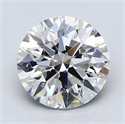 Del inventario de diamantes de laboratorio, 2.06 quilates, Redondo , Color F, claridad SI1 y certificado GIA
