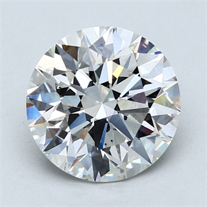 Picture of Lab Created Diamond 3.44 Carats, Round with Excellent Cut, F Color, VS2 Clarity and Certified by GIA