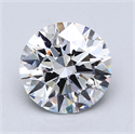 Lab Created Diamond 2.55 Carats, Round with Excellent Cut, D Color, VS1 Clarity and Certified by GIA