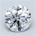 Lab Created Diamond 2.06 Carats, Round with Excellent Cut, E Color, VS1 Clarity and Certified by GIA