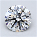 Lab Created Diamond 4.04 Carats, Round with Ideal Cut, E Color, VS1 Clarity and Certified by IGI