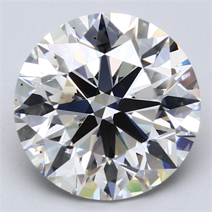 Picture of Lab Created Diamond 7.50 Carats, Round with Ideal Cut, H Color, VS2 Clarity and Certified by IGI