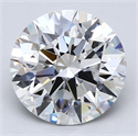 Lab Created Diamond 5.33 Carats, Round with Ideal Cut, F Color, VS2 Clarity and Certified by IGI