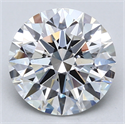 Lab Created Diamond 3.18 Carats, Round with Excellent Cut, E Color, VS2 Clarity and Certified by GIA