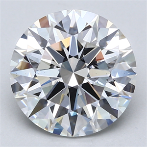 Picture of Lab Created Diamond 3.18 Carats, Round with Excellent Cut, E Color, VS2 Clarity and Certified by GIA