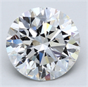 Lab Created Diamond 3.77 Carats, Round with Excellent Cut, E Color, VS2 Clarity and Certified by GIA