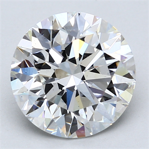 Picture of Lab Created Diamond 3.77 Carats, Round with Excellent Cut, E Color, VS2 Clarity and Certified by GIA
