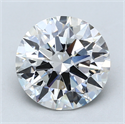 Lab Created Diamond 3.43 Carats, Round with Excellent Cut, E Color, SI1 Clarity and Certified by GIA