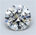 Lab Created Diamond 1.88 Carats, Round with Excellent Cut, H Color, VVS2 Clarity and Certified by GIA