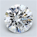 Lab Created Diamond 3.11 Carats, Round with Excellent Cut, E Color, VS2 Clarity and Certified by GIA
