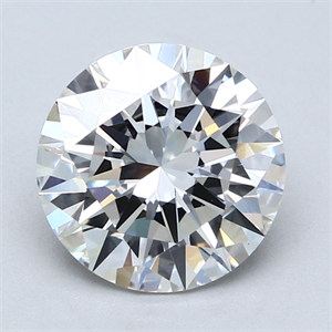 Picture of Lab Created Diamond 3.31 Carats, Round with Excellent Cut, F Color, VS2 Clarity and Certified by GIA