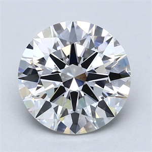 Picture of Lab Created Diamond 3.19 Carats, Round with Excellent Cut, E Color, VS2 Clarity and Certified by GIA