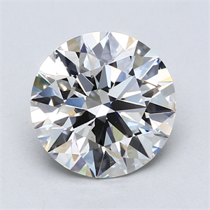 Picture of Lab Created Diamond 3.23 Carats, Round with Excellent Cut, F Color, VS2 Clarity and Certified by GIA