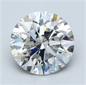 Del inventario de diamantes de laboratorio, 3.36 quilates, Redondo , Color E, claridad VS2 y certificado GIA