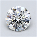 Lab Created Diamond 3.45 Carats, Round with Excellent Cut, F Color, VS2 Clarity and Certified by GIA