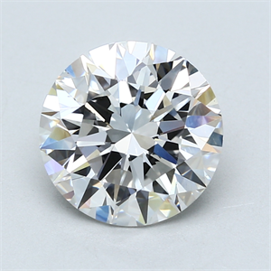Picture of Lab Created Diamond 3.70 Carats, Round with Excellent Cut, E Color, VS2 Clarity and Certified by GIA