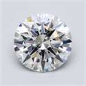 Lab Created Diamond 3.16 Carats, Round with Excellent Cut, E Color, VS2 Clarity and Certified by GIA