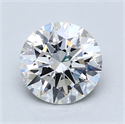 Lab Created Diamond 1.60 Carats, Round with Excellent Cut, E Color, VS2 Clarity and Certified by GIA