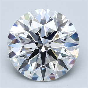 Picture of Lab Created Diamond 4.65 Carats, Round with Excellent Cut, E Color, SI1 Clarity and Certified by GIA